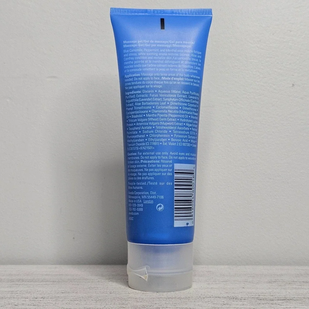 Aveda Blue Gel Balancing Massage Blend Remedy for‎ Mind & Body 3.4 oz